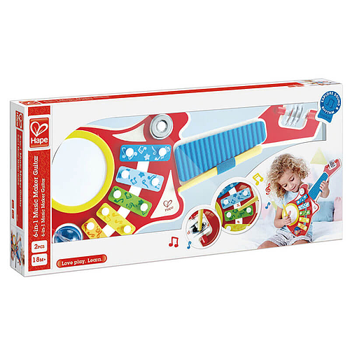 GUITARRA INFANTIL MULTICOLOR 6 EN 1 COD E0335 HP